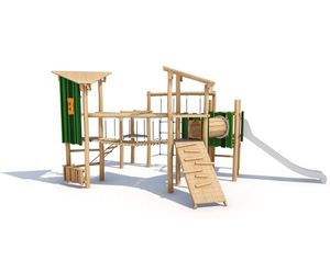 Multiplay Equipment J4947-V - wooden playground with slides and climbing