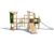 Multiplay Equipment J4947-V - wooden playground with slides and climbing 0
