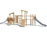 Multiplay Equipment J4939 - wooden playground with slides and climbing - on this page