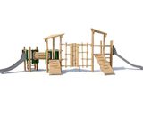 Multiplay Structure J4939-V - wooden playground with slides and climbing - on this page