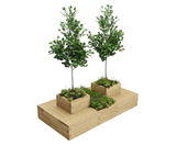 Drumbeg large Scots pine timber tree planter and outdoor seating - on this page