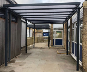 Malford curved steel canopy - MCP210