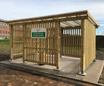 Sheldon timber smoking shelter - SSS304