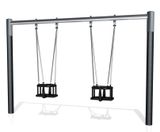 Swing Set J481 - galvanised steel toddler swing with 2 cradle seats - on this page