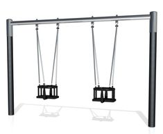 Swing Set J481 - galvanised steel toddler swing with 2 cradle seats
