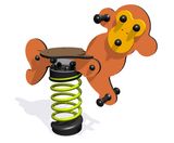 Polo The Monkey J843- orange HPL spring rocker for playgrounds ages 2+ - on this page