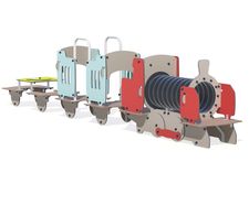 Choo Choo J2616 - children's HPL train play structure for playgrounds