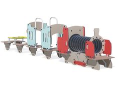 Choo Choo J2616 - children's HPL train play structure for playgrounds