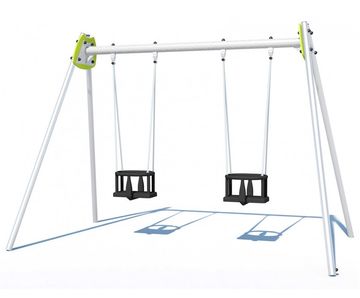 Swing Set With 2 Cradle Seats J474 - steel playground swing for toddlers