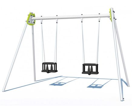 Swing Set With 2 Cradle Seats J474 - steel playground swing for toddlers