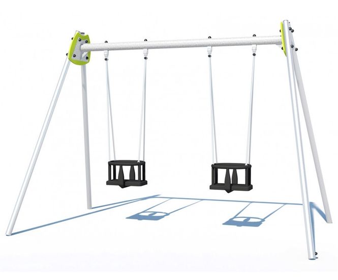 Swing Set With 2 Cradle Seats J474 - steel playground swing for toddlers