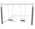 Swing Set J477 - steel playground swing with 2 flat rubber seats 0