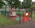 Wheelchair swing with safety barrier and gate (7000181) 0