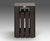 Premium - square recycled plastic woodgrain-effect outdoor litter bin 3