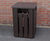 Premium - square recycled plastic woodgrain-effect outdoor litter bin 2