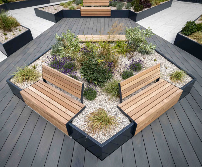 AKRI® 300 - steel retaining planter walling
