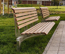 Fuchsia Bench with backrest 