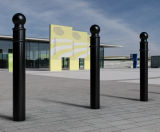 GFC5000 ornamental mild steel bollard with cap and rings - on this page