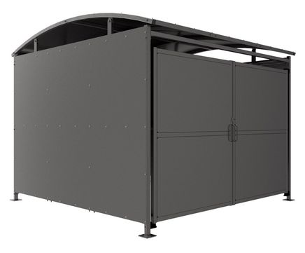 DM2 Shelter, Galvanised with Clad Doors