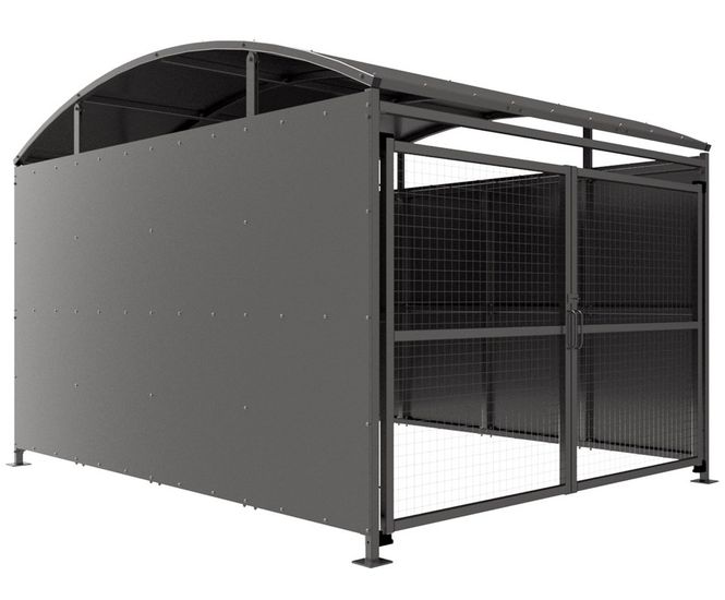 YM1 Galvanised, with Mesh Doors