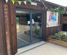 Bi-parting sliding doors provide welcoming access at Hobbledown
