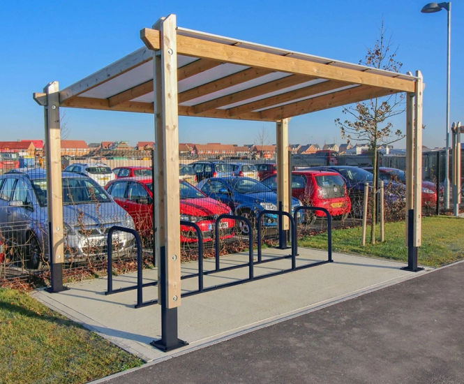 Sheldon Single Bay Cycle Shelter - SCS300