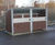 Recycled plastic and steel wheelie bin storage unit 1