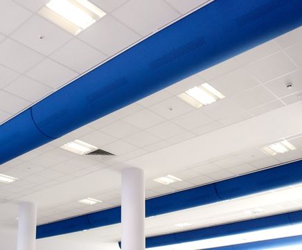 Fabric ducting for school / academy ventilation