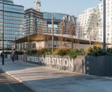 AluExcel landscape edging installed at Battersea Power Station - on this page