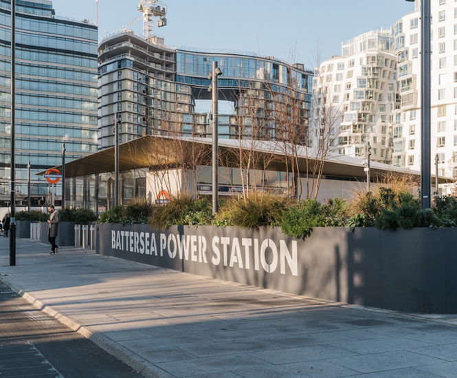 AluExcel landscape edging installed at Battersea Power Station