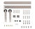 Stainless steel sliding barn door hardware kit 2