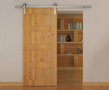 Stainless steel sliding barn door hardware kit
