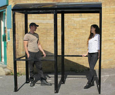 Domed 4-Sided Smoking Shelter - Aluminium Roof