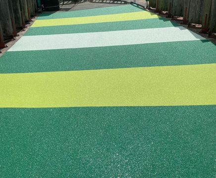 Coloured Surfacing for Road or Car Park Demarcation