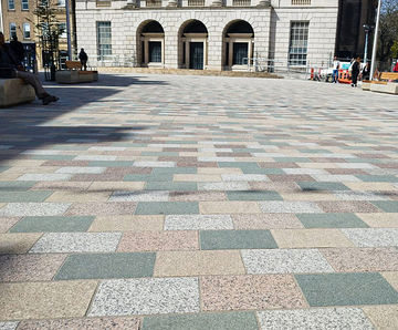 Natural stone paving brings colour to Tindal Square, Chelmsford