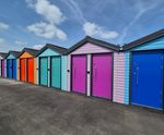 Colourful public toilets brighten busy seaside esplanade