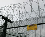 Barbed tape and wire wall / fence / gate topping