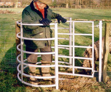 Galvanised steel kissing gate
