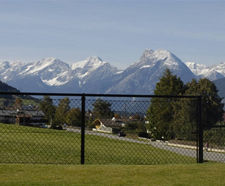 Tubular fencing systems for chain linked and welded mesh