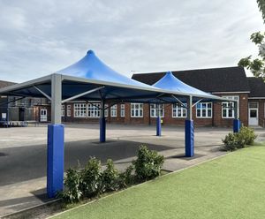 Airone Tipo 150 - steel frame tensile modular canopy structure