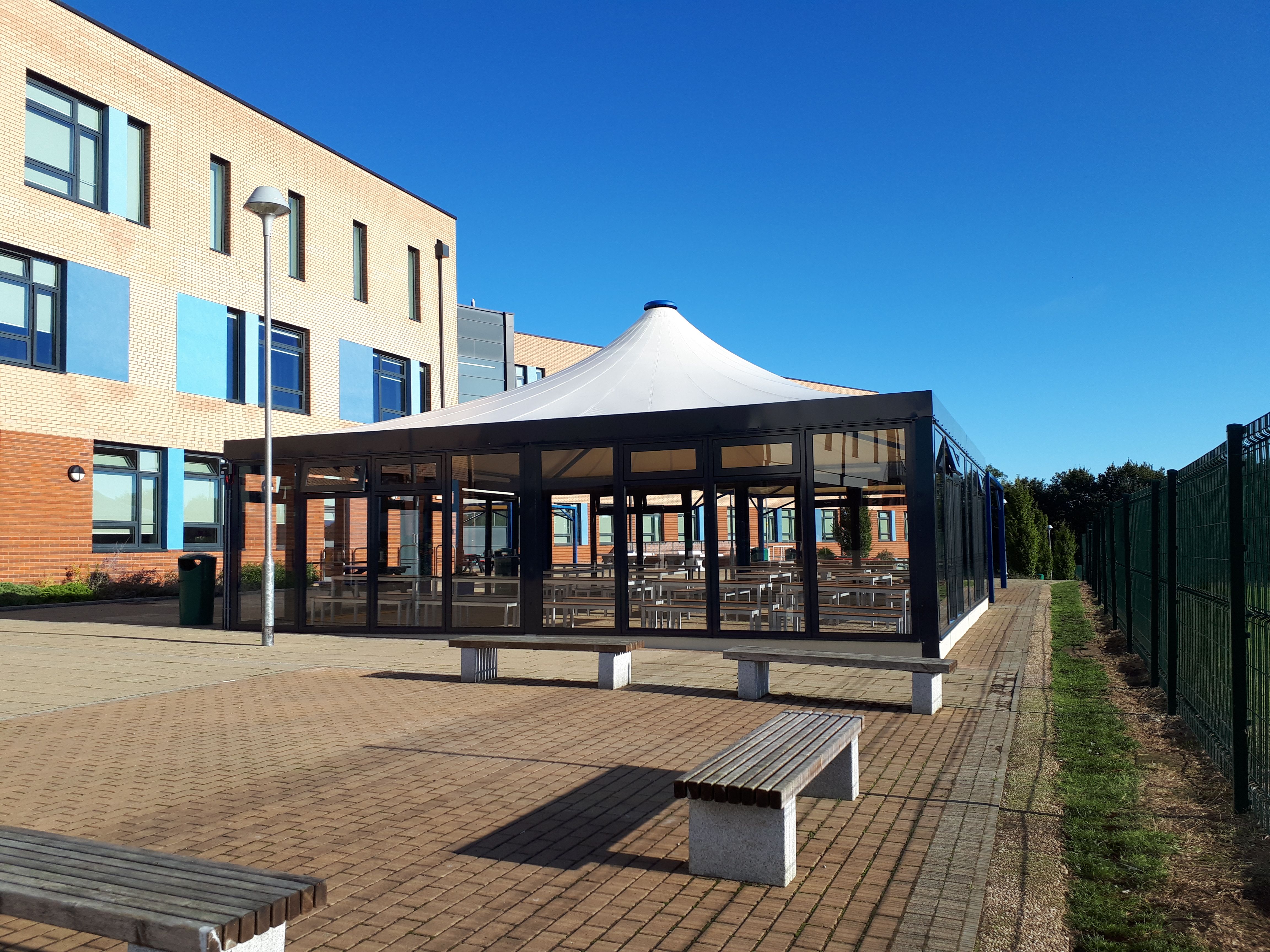 Canopy shelters for outdoor classrooms Zenith Canopy Structures