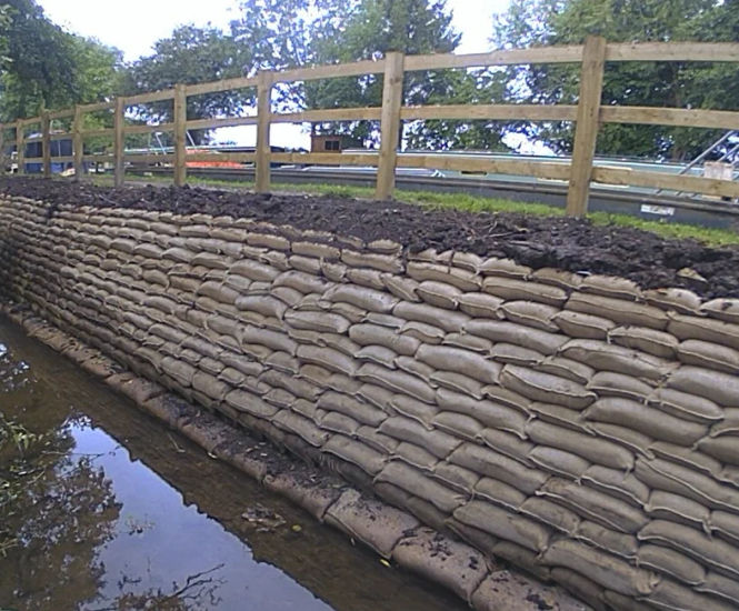 Collapsed wall replacement on canal towpath - Bromsgrove