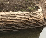 SoluForm's bagwork solution repairs significant riverbank erosion