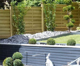 Hit and Miss horizontal timber fencing - on this page