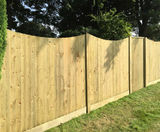 Concave featherboard fencing panels - on this page