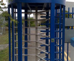 Full-height pedestrian turnstiles