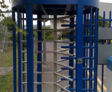 Full-height pedestrian turnstiles