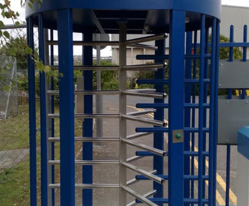 Full-height pedestrian turnstiles