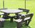 Octagonal Picnic Table With Backrests - recycled plastic outdoor seating 4