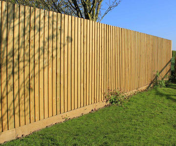 Traditional featherboard timber fencing panels
